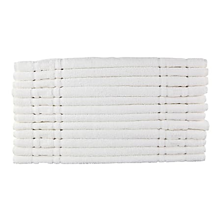 1888 Mills Crown Touch Bath Mats, 21” x 32”, White, Pack Of 48 Mats