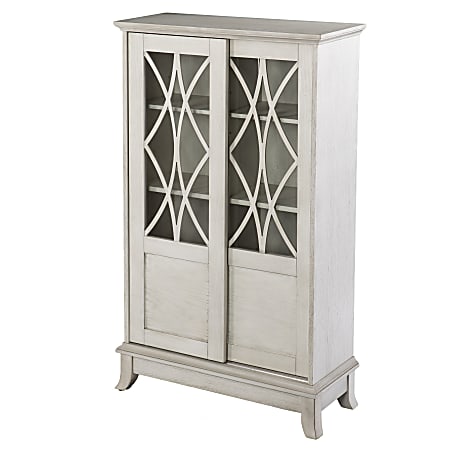 SEI Furniture Brindleford 28 W Sliding Door Cabinet Distressed