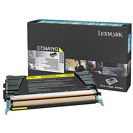 Lexmark™ C734A1YG Yellow Return Toner Cartridge