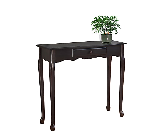 Monarch Specialties Console Table, Scalloped, Single Drawer, Dark Cherry