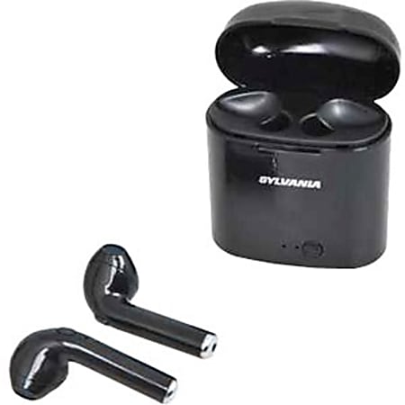 Sylvania True Twin Bluetooth Earbuds With Charging Case - Stereo - Wireless - Bluetooth - 32.8 ft - Earbud - Binaural - In-ear