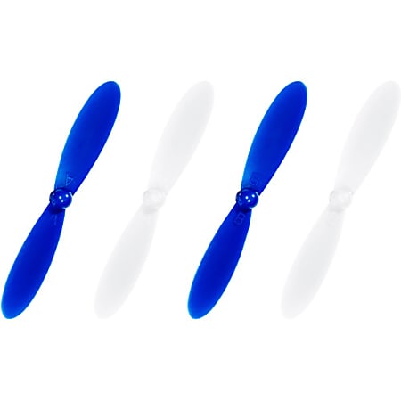 Hubsan X4 H107C Rotor Blades, 0.2"H x 0.5"W x 2"D, Blue/White, Pack Of 4, H107CA42