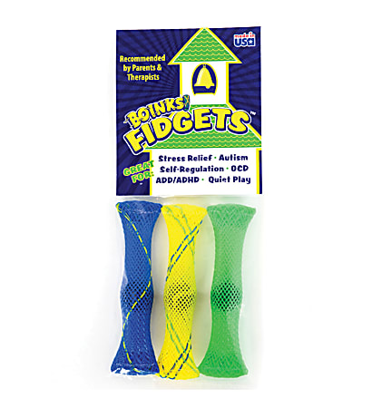 Endless Possibilities Boinks® Fidgets™, 3 1/4", Assorted Colors, Pack Of 3