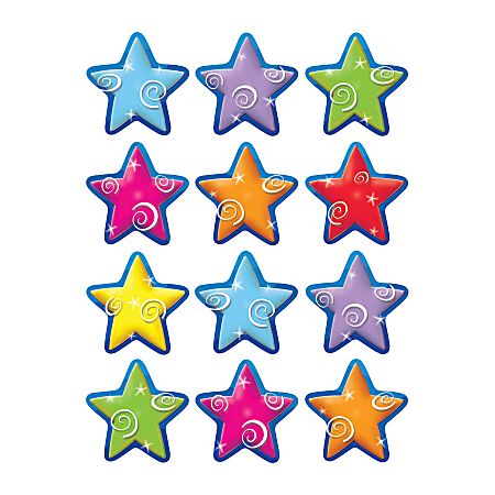 Teacher Created Resources Mini Accents, Stars, Assorted Colors, Pack Of 36