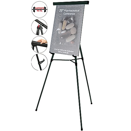 MasterVision Quantum Lightweight Tripod Display Easel 35 716 to 63