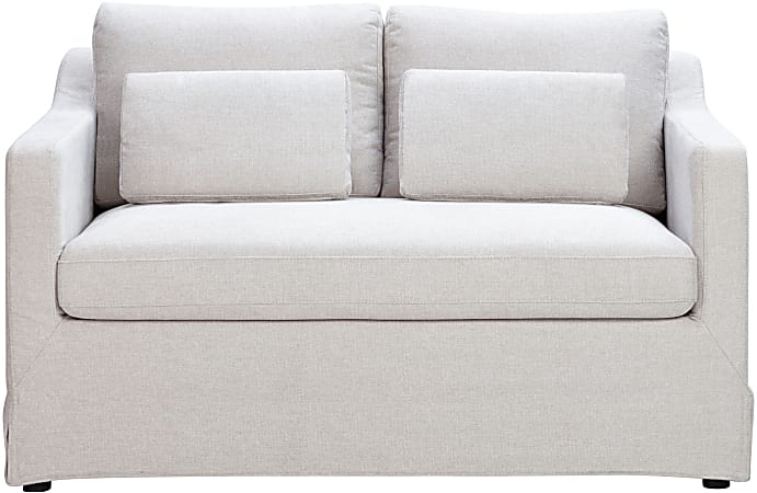 Lifestyle Solutions Remmington Polyester Loveseat, 33-1/2"H x 57-7/8"W x 34-1/3"D, Oatmeal