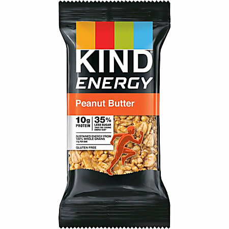 KIND Energy Bars - Trans Fat Free, Gluten-free, Individually Wrapped - Dark Chocolate Peanut Butter - 2.10 oz - 6 / Box