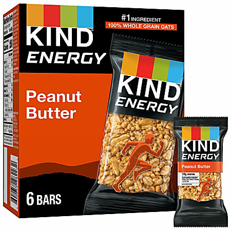 KIND Energy Bars - Trans Fat Free, Gluten-free, Individually Wrapped - Dark Chocolate Peanut Butter - 2.10 oz - 6 / Box