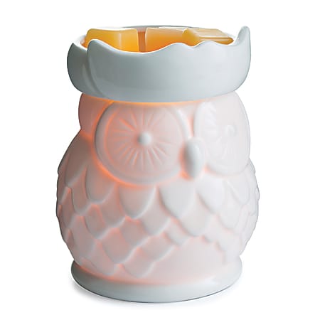 Candle Warmers Etc Illumination Fragrance Warmer, 8-13/16" x 5-13/16", Porcelain Owl