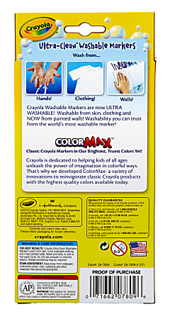 Crayola Ultra Clean Washable Color Markers Fine Line Assorted Colors Pack  Of 200 - Office Depot