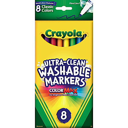 Ultra-Clean Washable Markers, Fine Line, 8 count