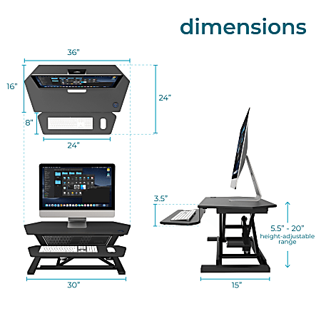 VersaDesk UltraLite Sit to Stand Electric Height Adjustable Desk