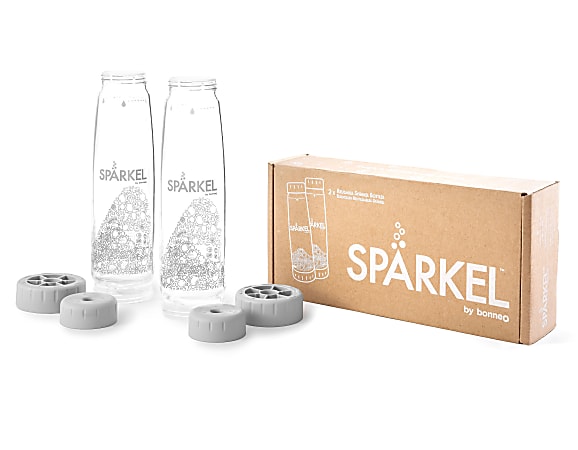 Sparkel 750 mL Reusable Bottles, Clear, Pack Of 2 Bottles
