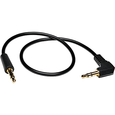 Eaton Tripp Lite Series 3.5mm Mini Stereo Audio Cable with one Right-Angle plug (M/M), 6 ft. (1.83 m) - P312006RA