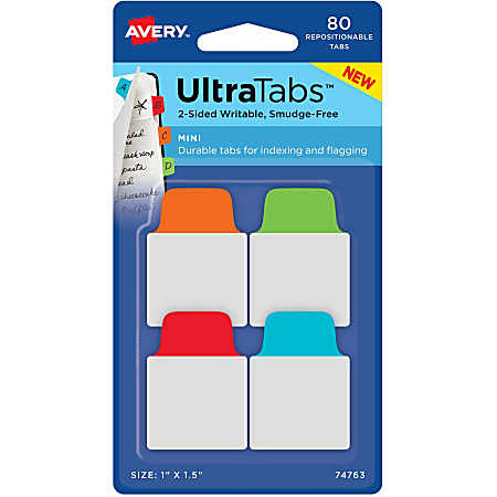 Avery® UltraTabs Repositionable Mini Tabs - Write-on Tab(s)