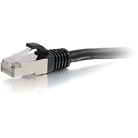 C2G 30ft Cat6 Snagless Shielded (STP) Ethernet Network Patch Cable - Black - Patch cable - RJ-45 (M) to R - 00823