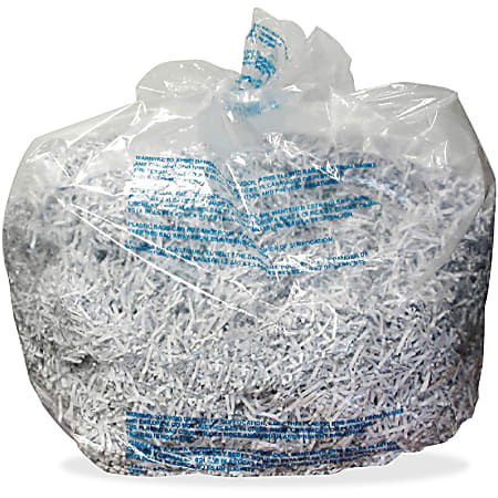 GBC Shredder Bags - For Large Office Shredders - 30 gal - 3.9" Height x 4" Width x 10.3" Depth - 25/Box - Plastic - Clear