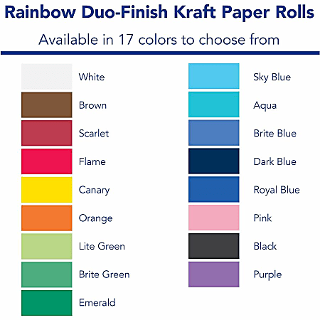 Pacon Rainbow Duo Finish Kraft Paper Roll 36 x 1000 Black - Office Depot