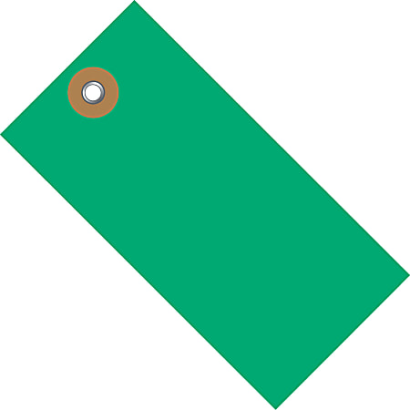 Tyvek® Shipping Tags, #5, 4 3/4" x 2 3/8", Green, Box Of 100