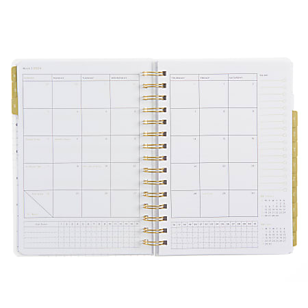 2023 2024 RussellHazel A5 15 Month WeeklyMonthly Planner 5 78 x 8 14 Blush  Floral October to December 76312 - Office Depot