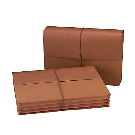 Smead® Expanding Wallet, 3 1/2" Expansion, 10" x 15", 30% Recycled, Redrope