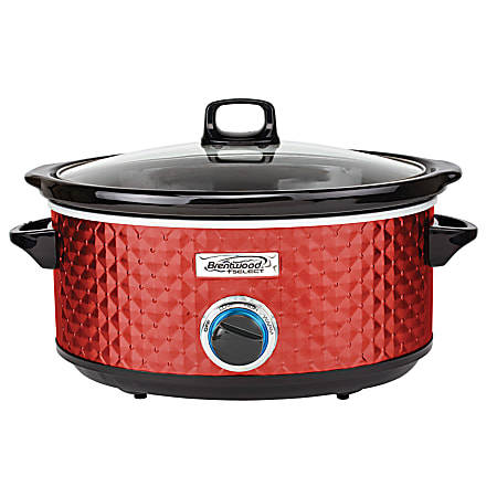 Brentwood Select 7-Quart Slow Cooker, Red