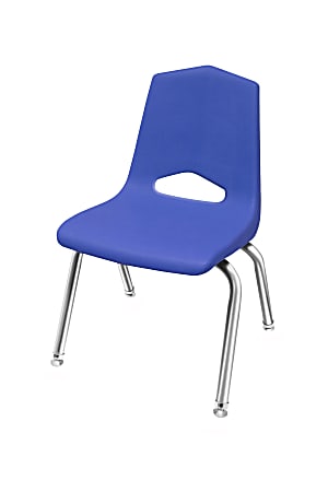 Marco Group™ MG1100 Series Stacking Chairs, 12-Inch, Blue/Chrome, Pack Of 6