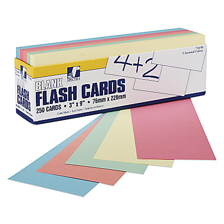 Pacon® Blank Flash Cards, 3" x 9", Pack Of 250