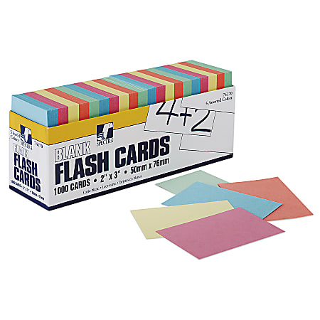 Pacon® Blank Flash Cards, 2" x 3", Pack Of 1,000