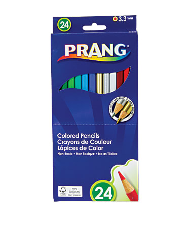 Prang® Color Pencils, 3.3 mm, Pack Of 24