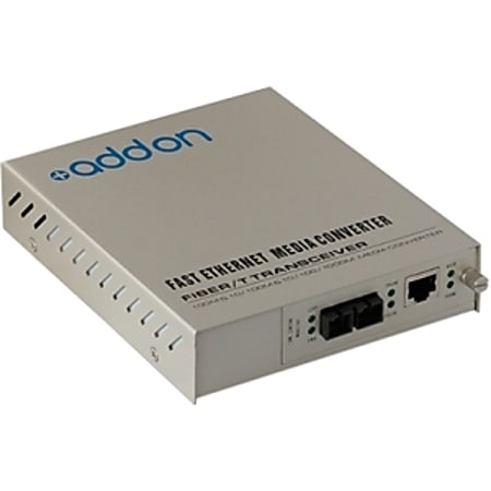 AddOn 10/100/1000Base-TX(RJ-45) to 1000Base-SX(SC) MMF 850nm 550m Standalone Media Converter Card Kit