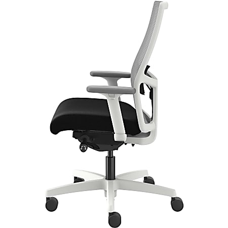HON Ignition Mid-back Task Chair - Black Seat - Fog Mesh Back - Designer White Frame - Mid Back - 1 Each