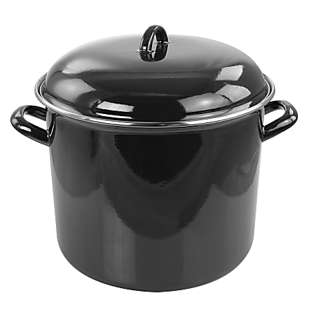 Gibson Home 12-Quart Stock Pot, Black