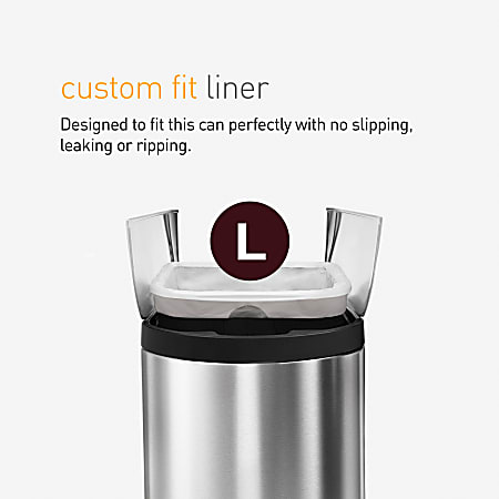 simplehuman Custom Fit Trash Can Liners Code L mil