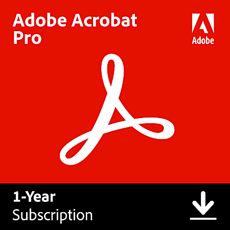 Adobe Acrobat Pro 2025, 1 Yr Subscription, Mac &amp; Windows, Download