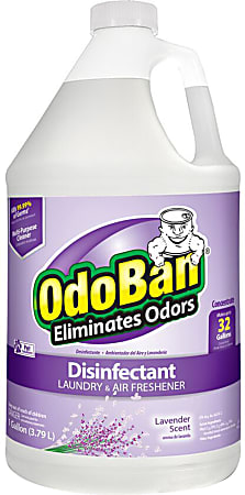 OdoBan Odor Eliminator Disinfectant Concentrate, Lavender Scent, 128 Oz Bottle