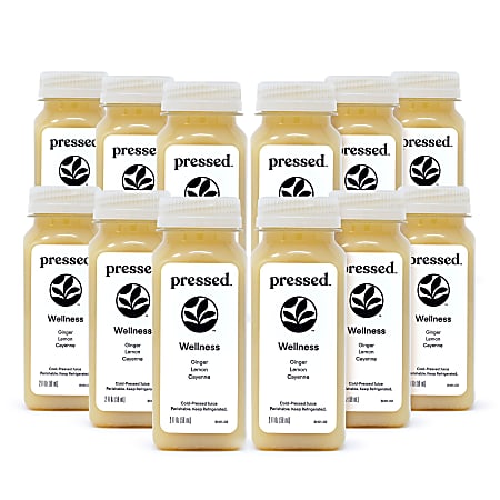 Pressed Juicery Wellness Shots, 2 Oz, Pack Of 12 Shots