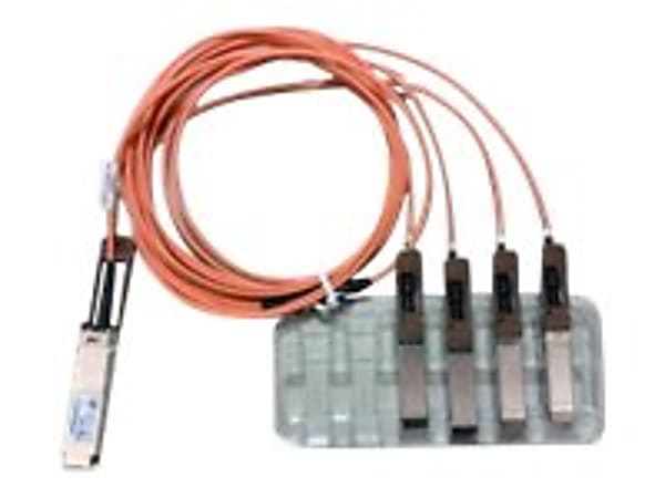 Cisco QSFP to 4 SFP+ Active Optical breakout Cable - 3.28 ft Fiber Optic Network Cable  - QSFP4X10GAOC1M