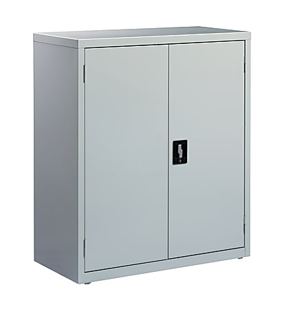 Lorell® Fortress Series 18"D Steel Storage Cabinet, Fully Assembled, 3-Shelf, Light Gray