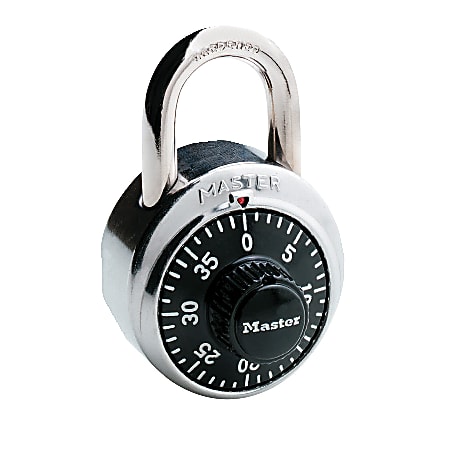 Master Lock® Combination Padlock, Black/Chrome