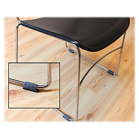 Lorell Wraparound Floor Savers - Rectangle - Gray - 16/Bag Lorell Wraparound Floor Savers - Rectangle - Gray - 16/Bag