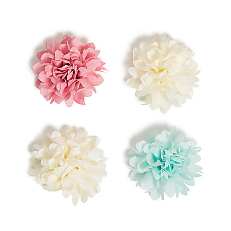 U Brands® Small Flower Magnets, 6-1/2”H x 5-1/16”W x 1-3/8”D, Assorted Colors, Set Of 4 Magnets