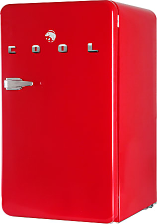 Commercial Cool Retro 3.2 Cu. Ft. Refrigerator With Freezer Red - Office  Depot