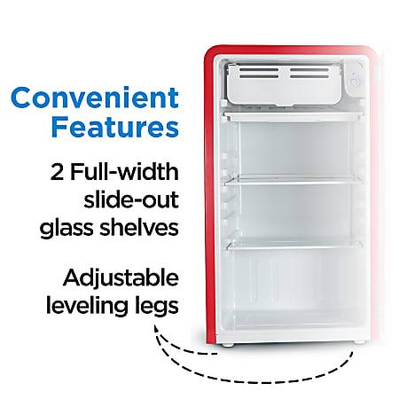 Red full size on sale refrigerator