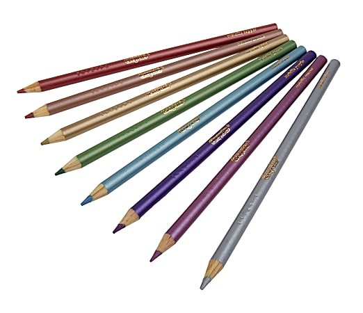 Crayola Metallic Color Pencils Assorted Colors Box Of 8 Color