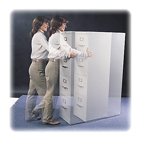 Lorell File Cabinet Sliders - Vinyl - Gray Lorell File Cabinet Sliders - Vinyl - Gray