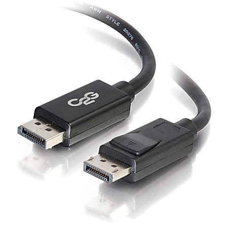 C2G 3ft 8K DisplayPort Cable with Latches - M/M - DisplayPort for Notebook, Monitor, Audio/Video Device - 3 ft DisplayPort Male 4K to 8K Digital Audio/Video - Black