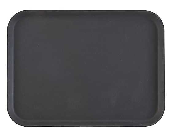Cambro Rectangular Camtread Trays, 15" x 20", Black, Set Of 12 Trays