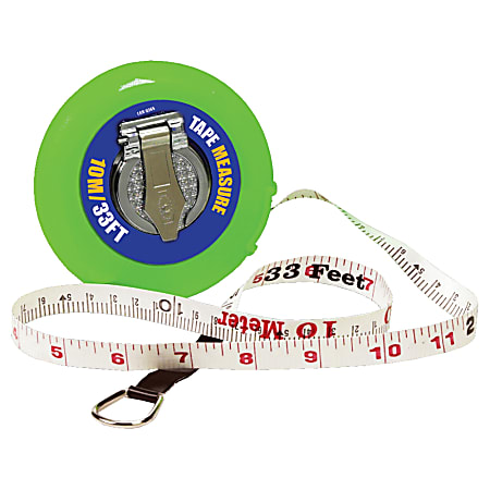 Learning Resources Wind-Up Tape Measure, 33&#x27;/10 m, Pack