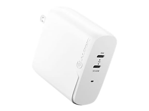 ALOGIC Rapid Power 2X68 GaN Charger - Power adapter - 68 Watt - 3 A - PD 3.0 - 2 output connectors (2x US - WCG2X68SGRUS